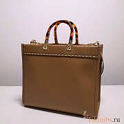 Fendi Sunshine Medium Light Brown Leather 35x31x17cm - 4