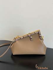 Fendi First Small Beige Leather With Python 26x18x9.5cm - 1