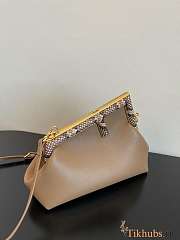 Fendi First Small Beige Leather With Python 26x18x9.5cm - 6