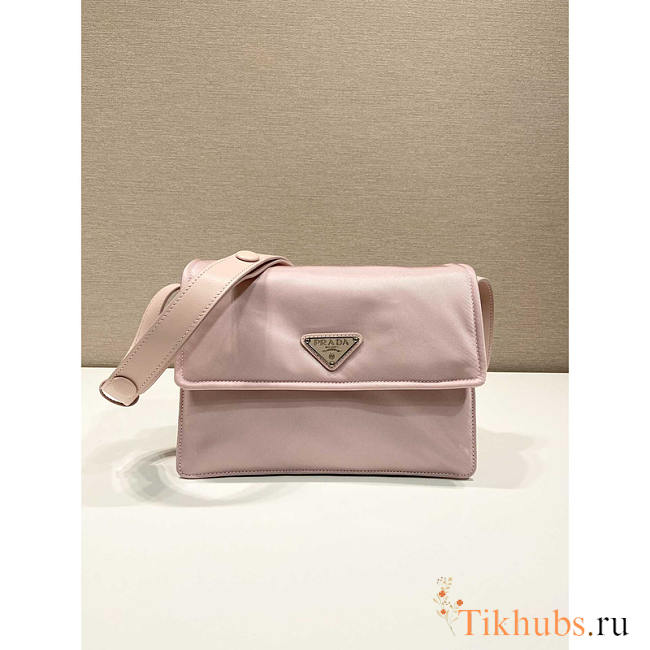 Prada Re-Nylon Small Padded Shoulder Bag Pink 23x16x11cm - 1