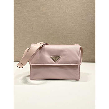 Prada Re-Nylon Small Padded Shoulder Bag Pink 23x16x11cm