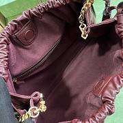 Gucci Deco Medium Tote Bag Dark Red 43x28x8cm - 6