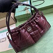 Gucci Deco Medium Tote Bag Dark Red 43x28x8cm - 2