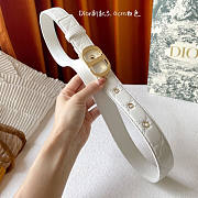 Dior 30 Montaigne Belt Latte Cannage Calfskin 3cm - 2