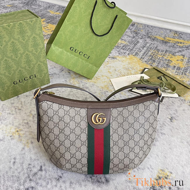 Gucci Ophidia GG Shoulder Bag Small Beige/Ebony 30x22x5.5cm - 1