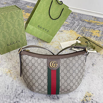 Gucci Ophidia GG Shoulder Bag Small Beige/Ebony 30x22x5.5cm