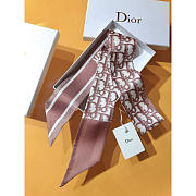 Dior Oblique Mitzah Scarf Rose 6 x 105 cm - 4