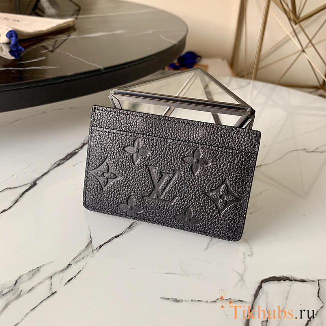 Louis Vuitton LV Card Holder Monogram Black 11x7.5x0.4cm - 1