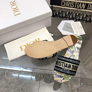 Dior Dway Slide White Multicolor Embroidered - 5