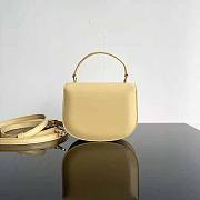 Celine Mini Besace Triomphe in Shiny Calfskin Yellow 15.5x11.5x5cm - 5