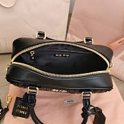 Miumiu Matelasse Nappa Leather Top-handle Bag Black 24x16x7.5cm - 6