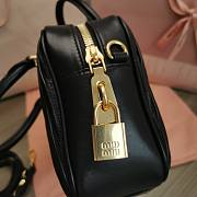 Miumiu Matelasse Nappa Leather Top-handle Bag Black 24x16x7.5cm - 5