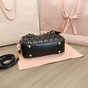 Miumiu Matelasse Nappa Leather Top-handle Bag Black 24x16x7.5cm - 4