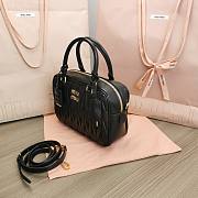 Miumiu Matelasse Nappa Leather Top-handle Bag Black 24x16x7.5cm - 2