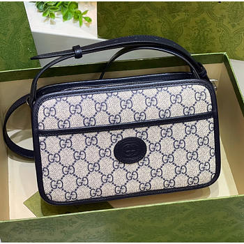 Gucci Mini Bag with Interlocking G Dark Blue 22.5x14x7cm