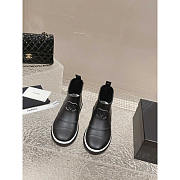 Chanel Short Black Rain Boots - 6