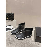 Chanel Short Black Rain Boots - 4