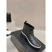 Chanel Short Black Rain Boots - 3