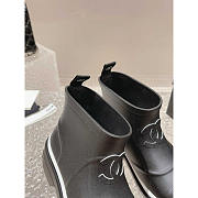 Chanel Short Black Rain Boots - 2