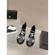 Chanel Short Rain Boots Black And White - 2