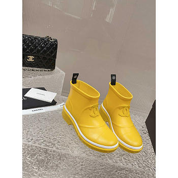 Chanel Short Yellow Rain Boots