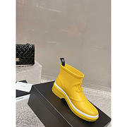 Chanel Short Yellow Rain Boots - 5