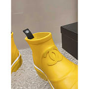 Chanel Short Yellow Rain Boots - 4