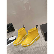 Chanel Short Yellow Rain Boots - 3