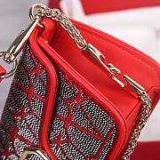 Valentino Small Loco Shoulder Bag Red Silver 20x11x5cm - 6