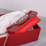 Valentino Small Loco Shoulder Bag Red Silver 20x11x5cm - 5