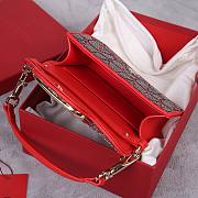 Valentino Small Loco Shoulder Bag Red Silver 20x11x5cm - 4
