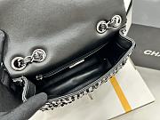 Chanel Flap Bag Silver 20cm - 3