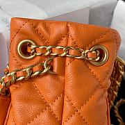 Chanel Small Backpack Orange 16.5x17x12cm - 4