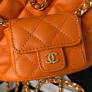 Chanel Small Backpack Orange 16.5x17x12cm - 3