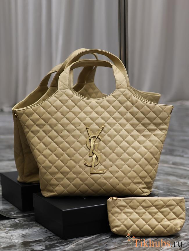 YSL Icare Maxi Shopping Bag Beige 58x43x8cm - 1