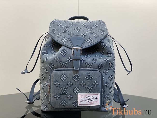 Louis Vuitton LV Montsouris Backpack Denim 32 x 40 x 19 cm - 1