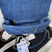 Chanel Flap Bag Denim 23x14x8cm - 3