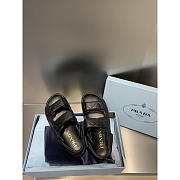 Prada Padded Nappa Leather Sandals Black - 5