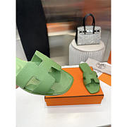 Hermes Oran Sandal Vert Pomme Epsom Calfskin Leather Green - 5