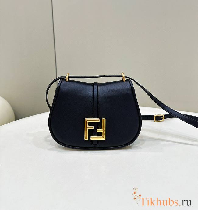 Fendi C’mon Small Black Leather Bag 21x15x6.5cm - 1