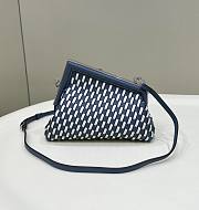 Fendi First Small White And Blue 26x18x9.5cm - 3