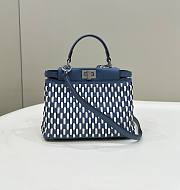 Fendi Peekaboo Mini White And Blue 23x18x11cm - 1