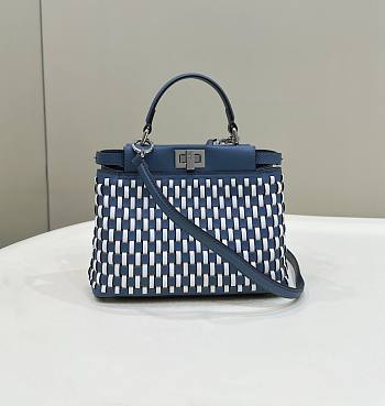 Fendi Peekaboo Mini White And Blue 23x18x11cm