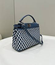 Fendi Peekaboo Mini White And Blue 23x18x11cm - 2