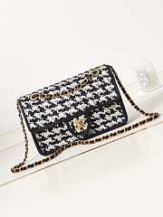 Chanel Flap Bag Woven Lambskin Black 25cm - 1