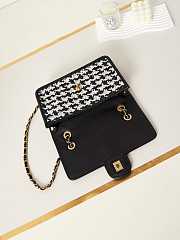 Chanel Flap Bag Woven Lambskin Black 25cm - 3