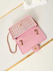 Chanel Flap Bag Woven Lambskin Pink 25cm - 4