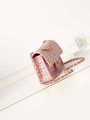 Chanel Flap Bag Woven Lambskin Pink 25cm - 3