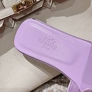 Hermes Oran Purple Slides - 2