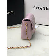 Chanel Classic Flap Mini Square Shoulder Bag Pink 19x13x6cm - 5